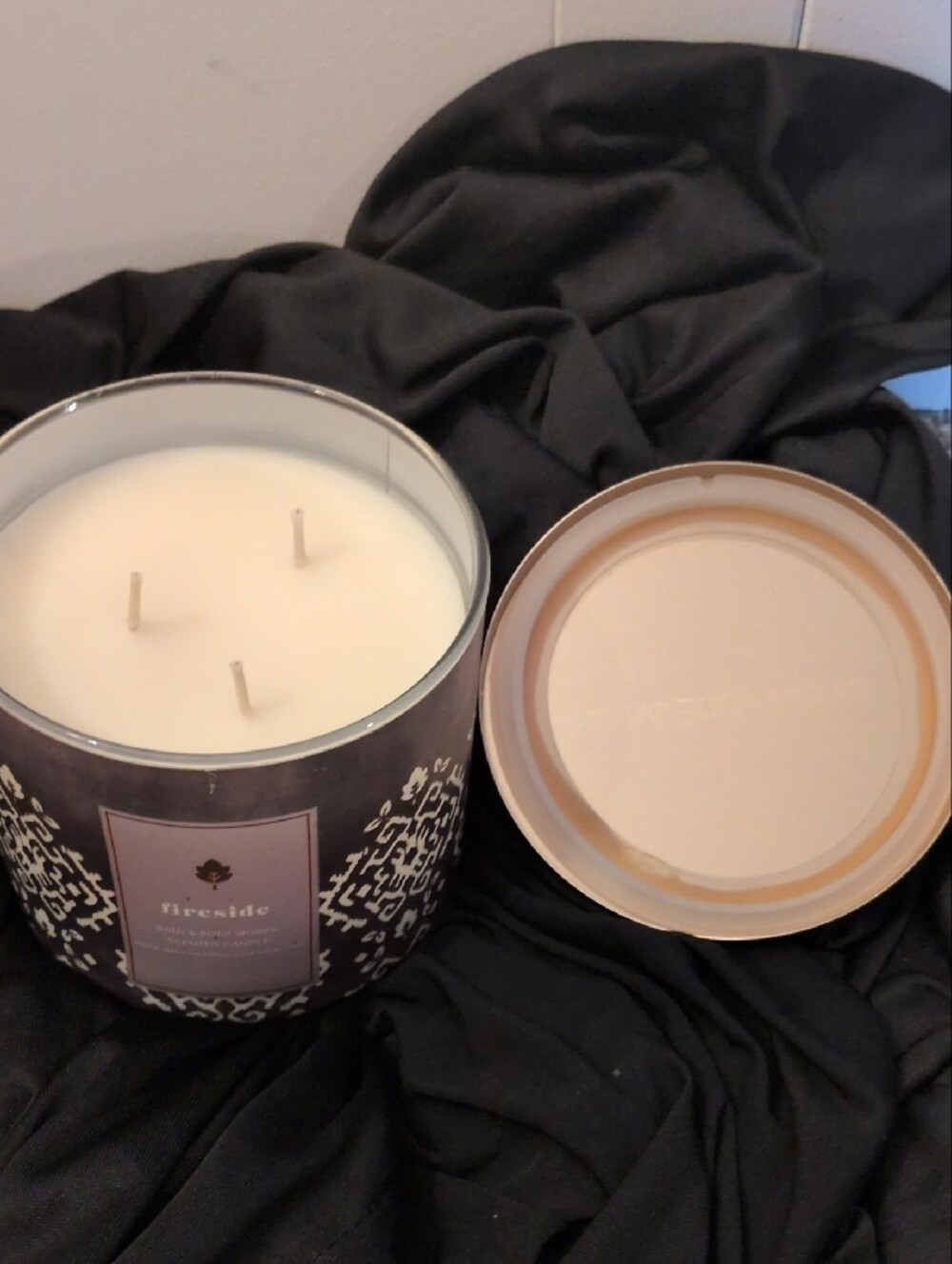 Bath & Body Works Fireside Scented Candle - Gray and Cream - Picture 8 of 8